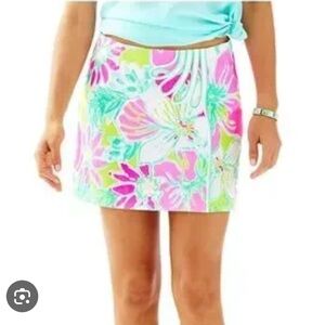 Lilly Pulitzer Size 8 Jasmine Skort in Flamingo Pink Don't Have a Cluck